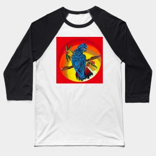 Red tailed black cockatoo sunset Baseball T-Shirt